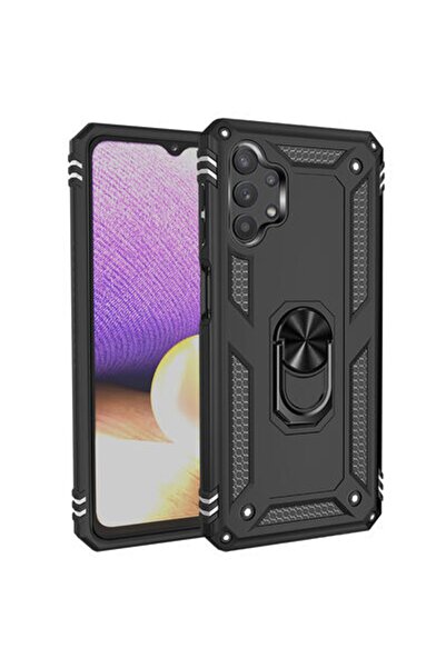 Rivor Samsung Galaxy A23 Uyumlu Kılıf Military Armour Yüzüklü Standlı Koruyuc...