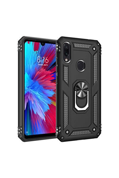 Rivor Xiaomi Redmi Note 7 Uyumlu Kılıf Military Armour Yüzüklü Standlı Koruyu...