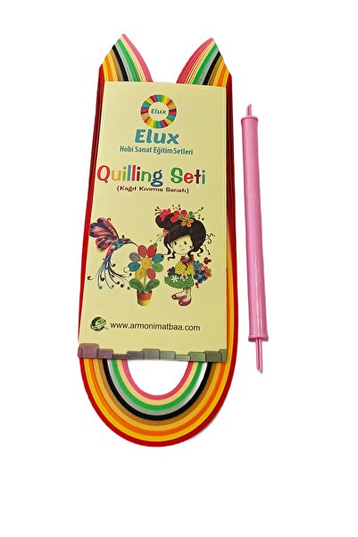 ELUX Eko Quilling Set (kalın) Ekonomik Quilling 1x42 Cm 100 Kağıt Şerit