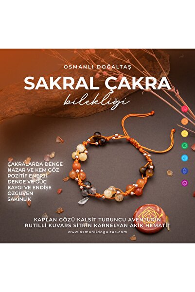 OSMANLI DOĞAL TAŞ Sertifikalı Sakral Çakra Bölgesi Karnelyan Akik, Sitrin, Ka...