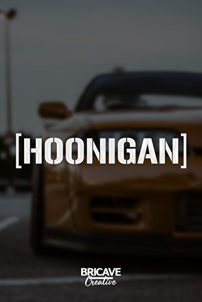 Bricave Hoonigan Logo Jdm Araba-motosiklet Sticker 28x6cm