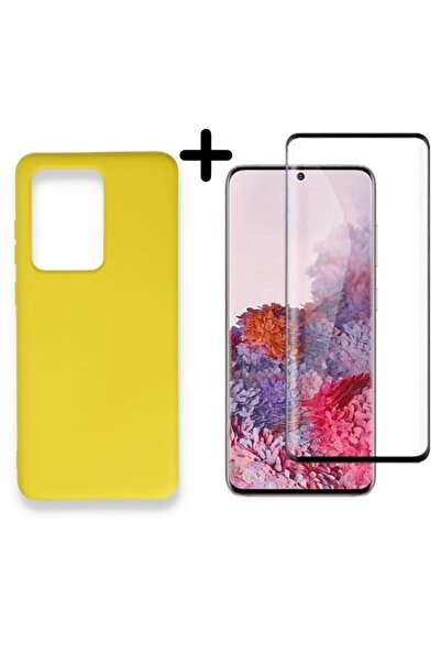 piblue حافظة هاتف سامسونج جالاكسي S20 الترا مخملية وواقي شاشة بوليمر نانو كامل