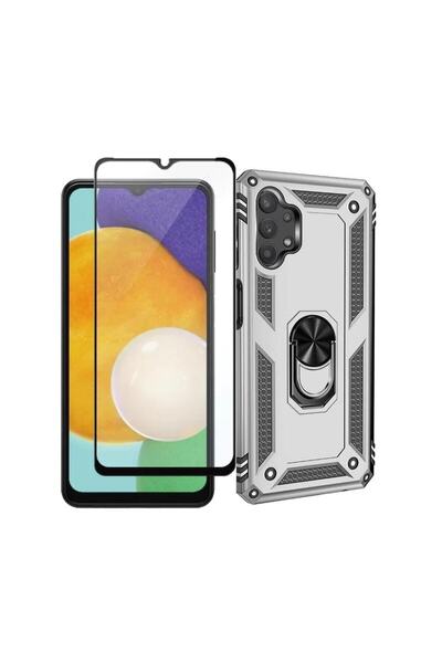 piblue حافظة سامسونج جالاكسي A13 4G مغناطيسية مع حامل وواقي شاشة بتغطية كاملة