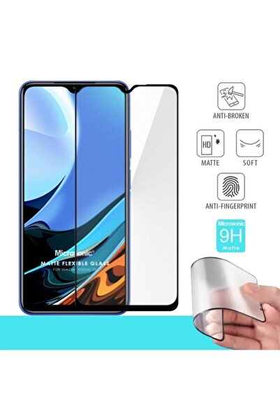 piblue واقي شاشة مرن من السيراميك غير اللامع لهاتف Xiaomi Redmi 9t باللون الأسود