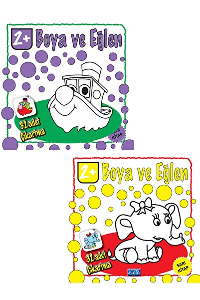 Parıltı Yayıncılık Paint and Have Fun Series Purple and Yellow Book Set