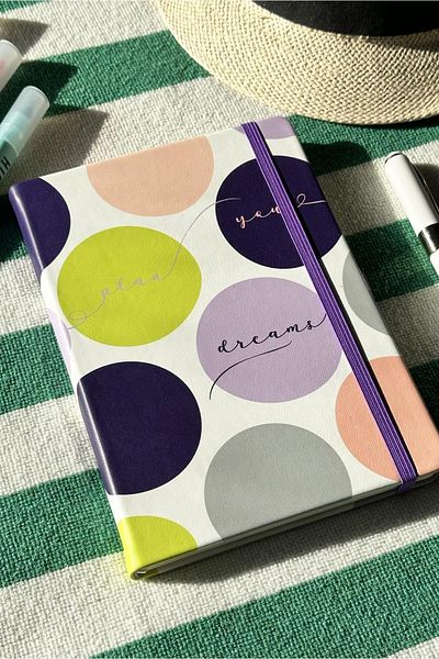 Victoria's Journals Venzi Art Hard Cover Vegan Leather 192 Sheets A5 80gr.Dotted Notebook