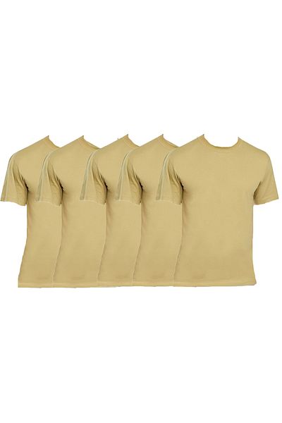 askerpaketi Military New Khaki Undershirt 5 Pieces Half Sleeve Military Undershirt New Khaki Tsk Approved Underwear