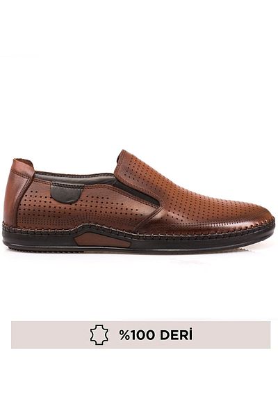 maximoda Genuine Leather, Perforated, Summer, Stitched to the Sole, Men's Shoes