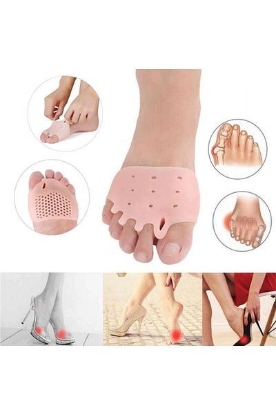 Ecoform Silicone Foot 5 Finger Separator Protector Foot Liner Snap-on 1 Pair Skin