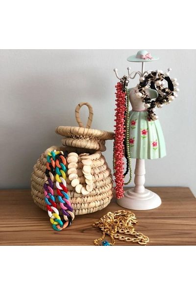 Savana El Yapımı Sanatları Laxa Straw Box Large Size