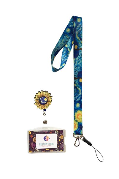 neptünstore Set de 3 modele de floarea-soarelui înstelat Van Gogh - Gât și cu...