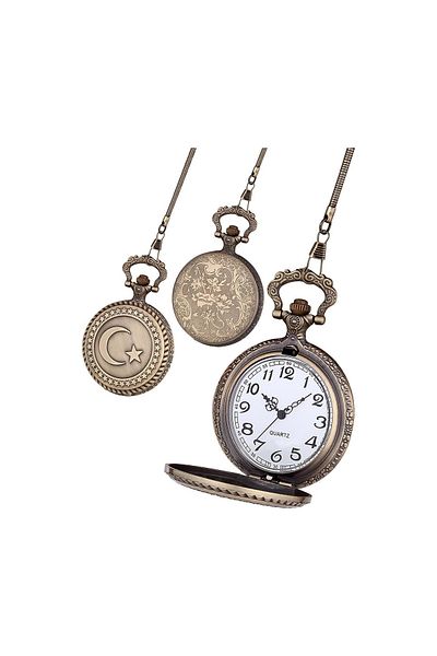 Spectrum Pocket Watches Copper Moon Star Watch Men's Pocket Watch Stc00280