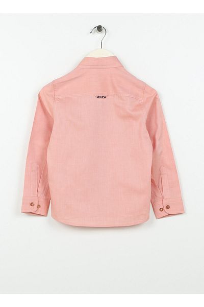 U.S. Polo Assn. Plain Red Boy's Shirt Cedcolorkıds023y