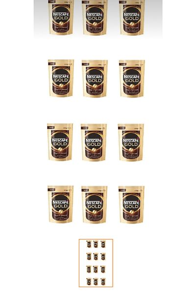 Nestle Nescafe Gold 200g - 12 Pieces Bag