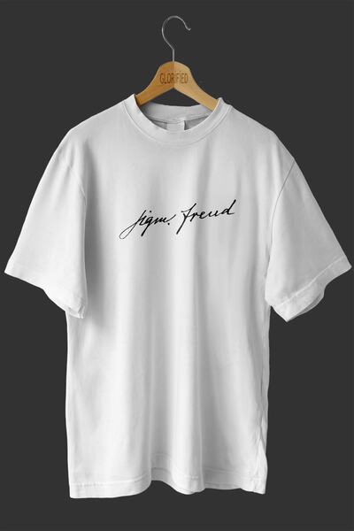 Adrift - Miercuri Sigmund Freud Signature Design Tricou supradimensionat impr...