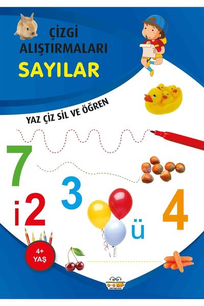 0-6 Yaş Yayınları Summer-Draw-And-Erasure Series Line Exercises Numbers