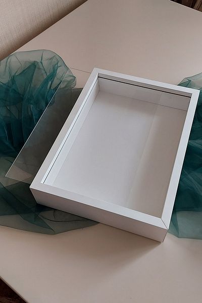 Verda Çerçeve 30x40 Cm Rama De Memorie Albă Adancă Pentru Florile Zilei Speciale! Cutie cu rame de trandafiri! Cutie cu trandafiri adânci!