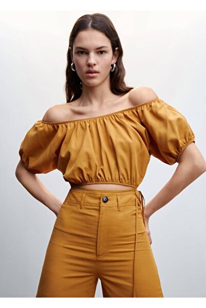 MANGO Woman Kabarık Kollu Bluz