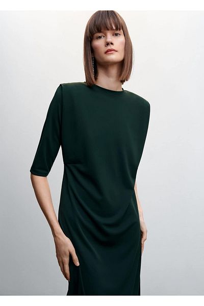MANGO Woman Rochie căptușită cu mânecă scurtă