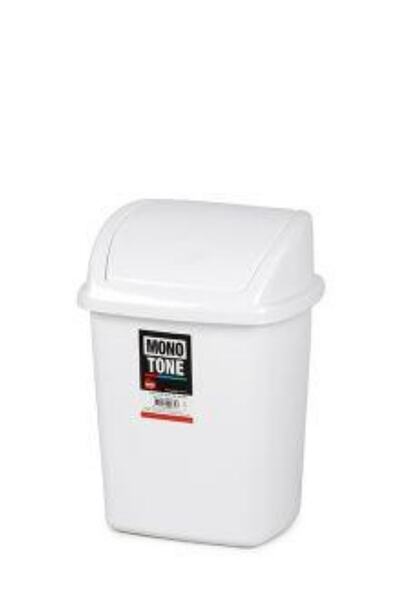 Mono Tone 4.45 Liter Click Lid Trash Can White No:1 - Bo839