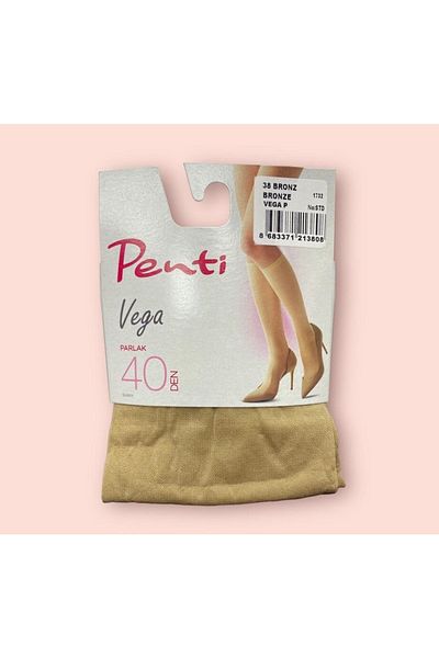Penti Bronze Vega 40 - Medium Thick Shiny Knee Length Women's Trousers Socks Pack of 6