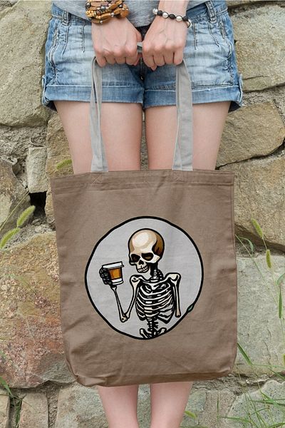 AYSHOME Υφασμάτινη τσάντα αγορών Ays Home Skeleton Beach