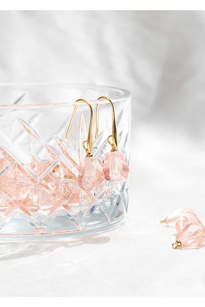 CHARMLUCKY Murano Pomegranate Grain Earrings