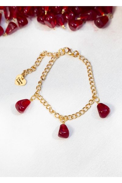 CHARMLUCKY 3 Murano Pomegranate Grain Bracelet