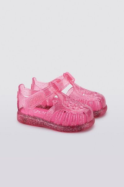 IGOR Tobby Gloss Glitter Girl's Fuchsia Glitter Sandals