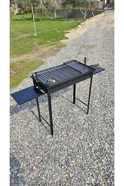 İklim 40x70 Cm Çift Sehpalı Oluklu Izgaralı Ve Pleyt Tavalı Kokoreç Şişli Mangal