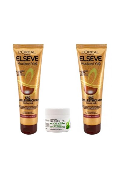 ELSEVE L'oréal Paris Mucizevi Yağ Saç Güzelleştirici Krem 150 ml - Kuru Ve Sert Saçlar 2 Adet