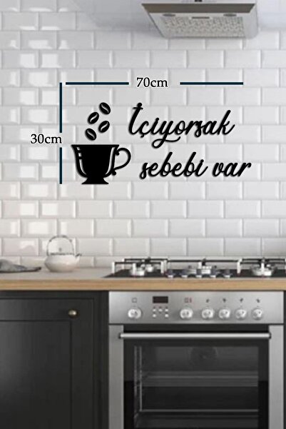 Genel Markalar Içiyorsak Sebebi Var Ahşap Duvar Yazısı-ahşap Duvar Dekoru-ahş...