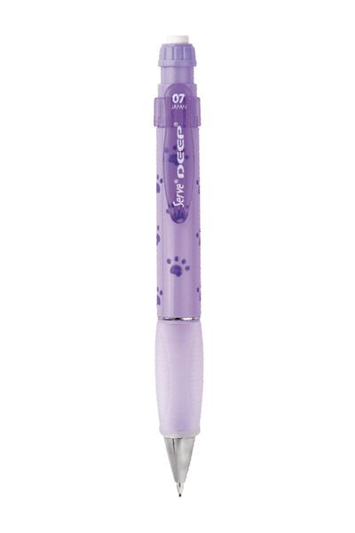 Serve Deep 0.7 Mm Patterned Versatil Pen Pastel Lilac Dog Paw