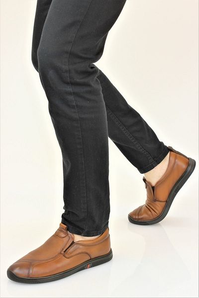 MARCOMEN Men's Genuine Leather Laceless Casual Shoes