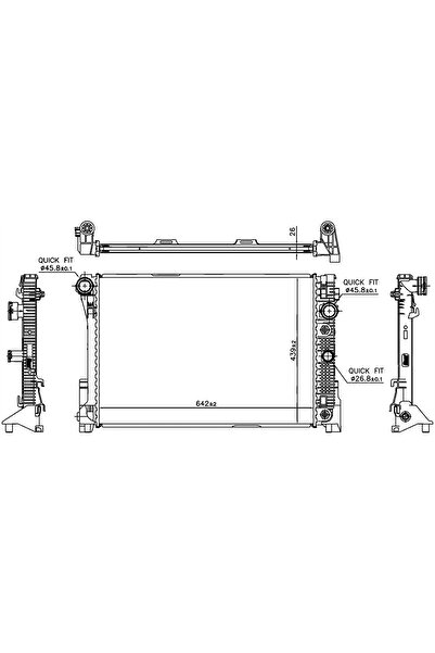 MERCEDES W204-c180-220-250-320-350-cdı/300cgı/c63 07- 2045000403 At 642*438*26
