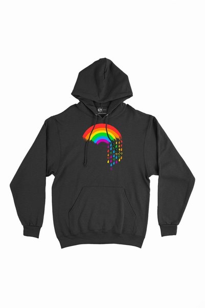 Cix Rainbow Pattern - Colorful Heart Hooded Sweatshirt Hoodie