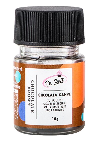 Dr. Gusto Mini Party Store Su Bazlı Toz Gıda Renklendirici 10 Gr Çikolata Kahve