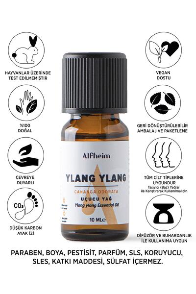 Alfheim Ylang Ylang Uçucu Yağı/ Ylang Ylang Yağı/ Aromaterapi/ Koku