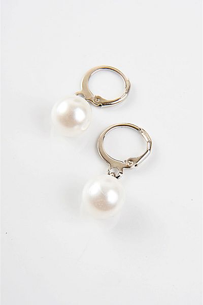 EUROMODA Women's Pearl Earrings with Pearls and Dangle Hooks