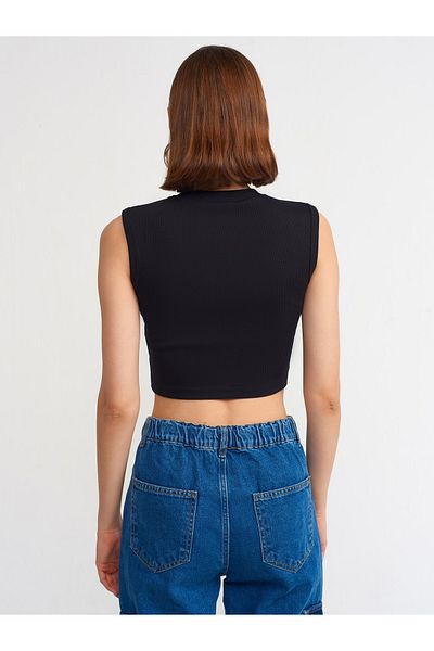 Dilvin 20625 Crop Top-черен