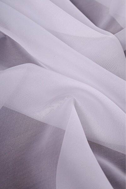 perdealemi White Color Tulle Background Curtain 100 X 250cm 1/3 Tight Pleat