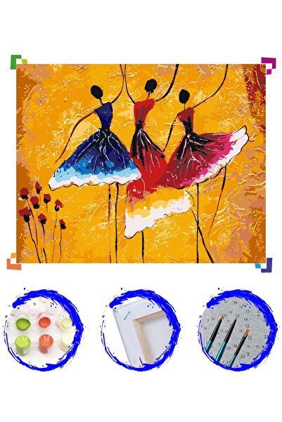 PlusHobby Ispanyol Dansı Sayılarla Boyama Seti 60x75cm Tuval