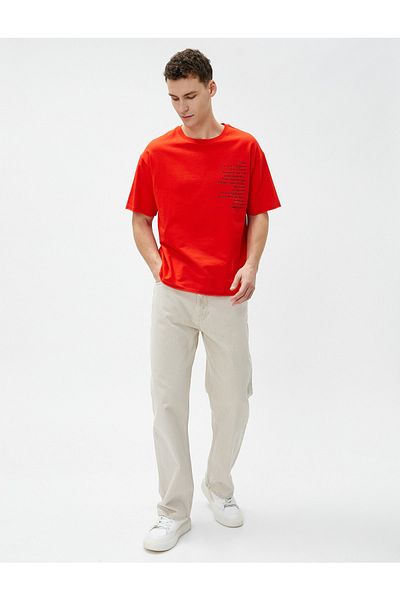 Koton Basic Oversize T-Shirt Crew Neck Half Sleeve