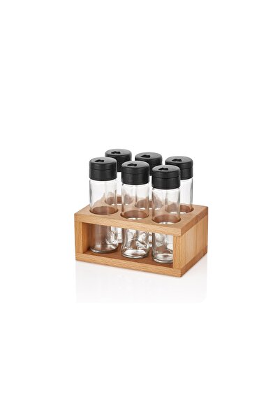 Kenpool طقم توابل مكون من 6 قطع، وعاء توابل وملح وفلفل