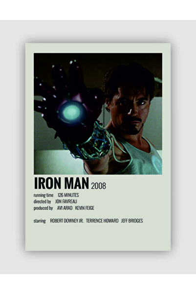 fırsatlar diyarı Iron Man Film Info Card Bilgi Kartı Duvar Posteri