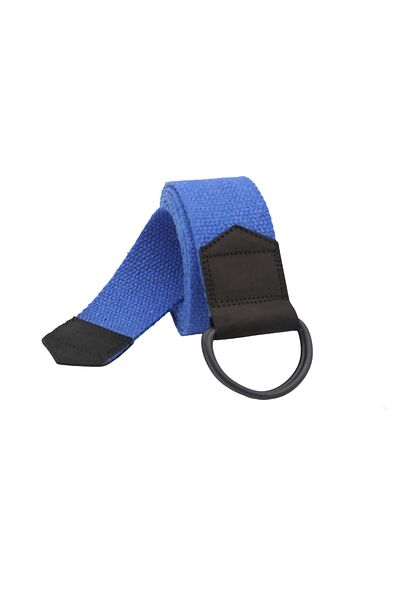 Anatoli Unisex Δερμάτινη Λεπτομερής Μαύρη Πόρπη D Διπλό Δαχτυλίδι Saks Blue Tactical Sports Denim Canvas Ζώνη
