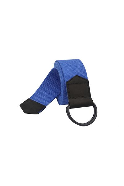 Anatoli Unisex Δερμάτινη Λεπτομερής Μαύρη Πόρπη D Διπλό Δαχτυλίδι Saks Blue Tactical Sports Denim Canvas Ζώνη
