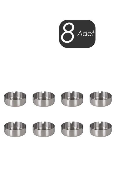 Porsima Etn-015 Попільничка з нержавіючої сталі 8-місна попільничка Якісний набір попільничок 1,2 мл товщина