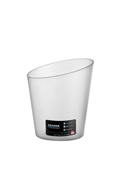 Corona Professional Pc Buz Kovası Plastik Yarım Kesimli 1 Litre Şeffaf Küçük Boy