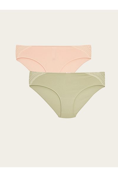 LC Waikiki 2er-Pack einfarbige Bikini-Slips